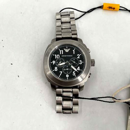 Emporio Armani/安普里奧阿瑪尼 男士石英計(jì)時(shí)腕表綠秒針 （表盒破損）（表瑕疵）