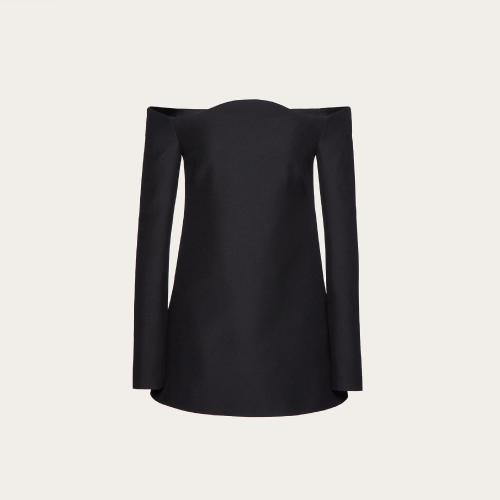  VALENTINO華倫天奴 22年秋冬 女士 連衣裙 ROBE COURTE EN CREPE COUTURE 1B0VA0X81CF0NO