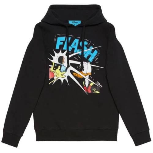 GUCCI/古馳  迪士尼唐老鴨印花連帽套頭做舊復(fù)古設(shè)計(jì)衛(wèi)衣623244 XJDAI 1043男女同款【主推】