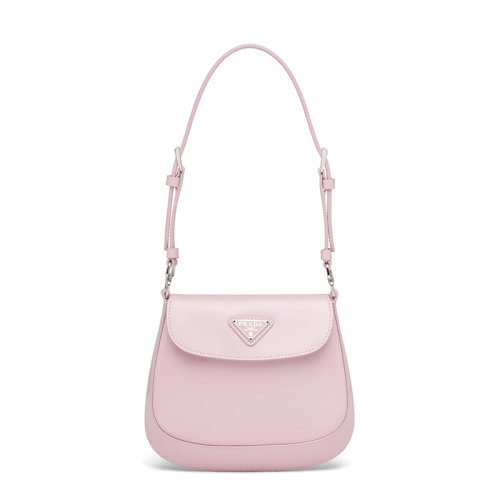 PRADA/普拉達(dá) Cleo系列 經(jīng)典女士迷你雪花玫瑰皮革磁扣翻蓋單肩斜挎包1BH188_ZO6_F0E18_V_HOM