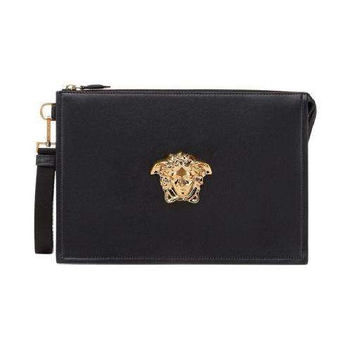  VERSACE/范思哲 男士黑色皮革手拿包 DP87631-DVT8ME-1B00V PLSX