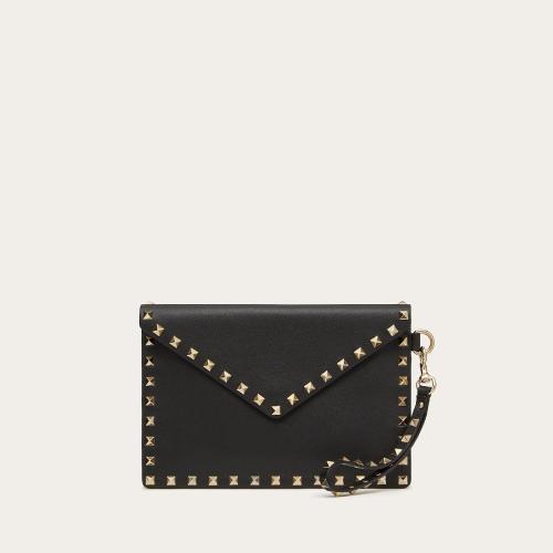  VALENTINO華倫天奴 22年秋冬 女士 手拿包 Pochette Rockstud en veau 1W2P0P87BOL0NO