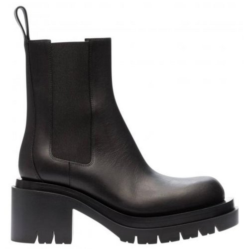 Bottega Veneta/葆蝶家 女士黑色皮革短靴 667144 VBS50 1000