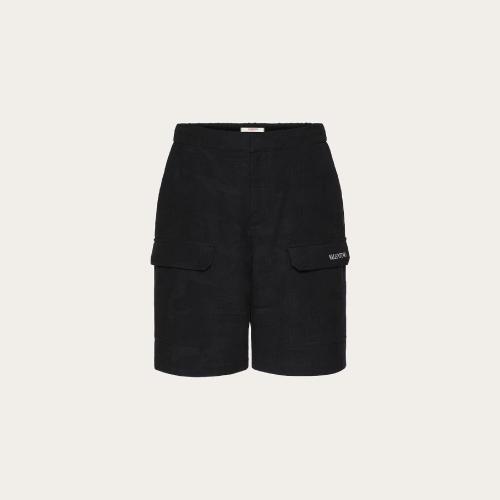  VALENTINO華倫天奴 22年秋冬 男士 短褲 BERMUDA JACQUARD CAMOUFLAGE EN COTON ET VISCOSE 1V