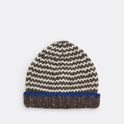  BV葆蝶家 22年秋冬 男士 帽子 bonnet en laine epaisse a motif zigzag 718066V2CW01373