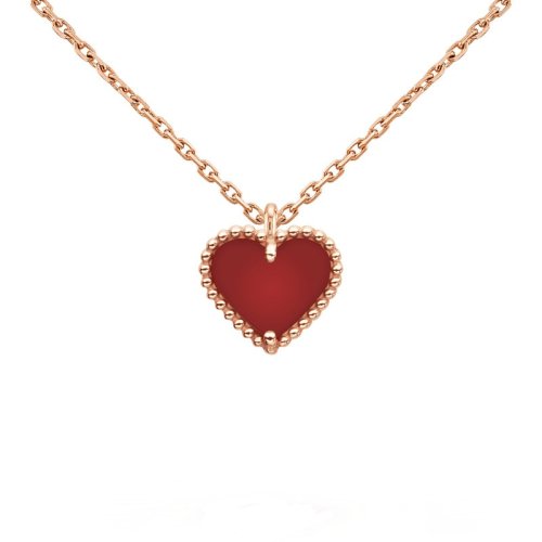 Van Cleef & Arpels/梵克雅寶  Sweet Alhambra 女士紅色愛心紅玉髓項(xiàng)鏈 VCARN59N00