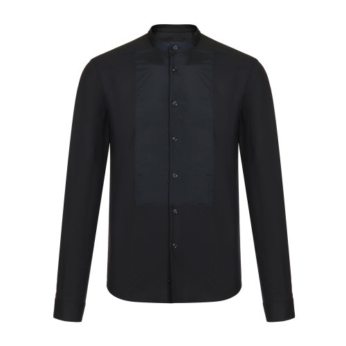 Emporio Armani/安普里奧阿瑪尼 藏藍色 男士拼色圓領立領長袖襯衫 41CD3T-4158C-922