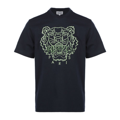 KENZO/高田賢三22春夏刺繡大虎頭棉質(zhì)寬松男士短袖T恤FC55TS218