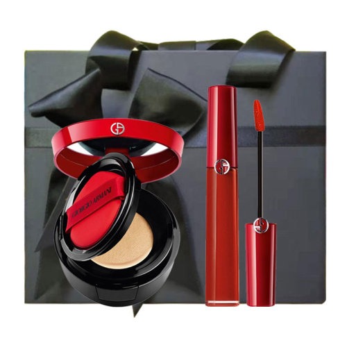 GIORGIO ARMANI 喬治·阿瑪尼精致禮盒（啞光唇釉#405，紅氣墊#2）新疆不發(fā)貨