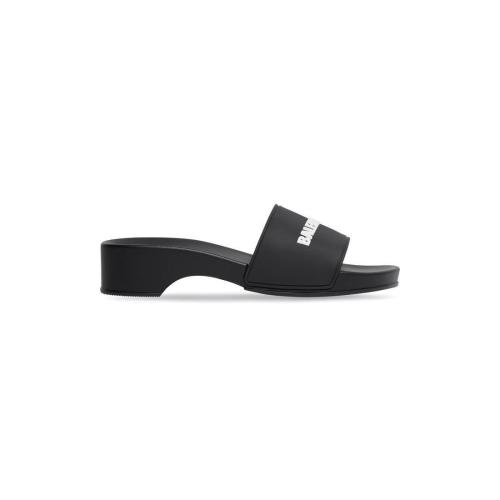  BALENCIAGA巴黎世家 22年秋冬 女士 高跟涼鞋 pool clog slide sandal 707094W1S9M1090