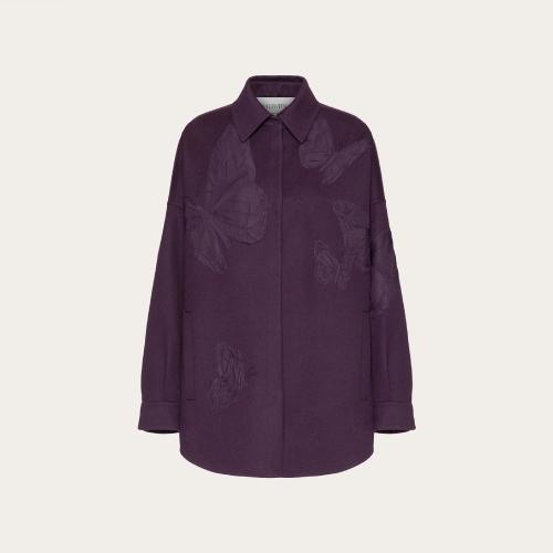  VALENTINO華倫天奴 22年秋冬 女士 大衣 SURCHEMISE BRODéE EN DRAP COMPACT XB3CIAR96JAY82