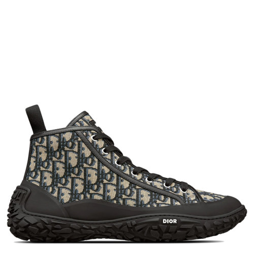 DIOR/迪奧 21年早秋新款 B28系列 男士米黑色Dior斜紋提花帆布高幫運動鞋3SH131ZJW_H961