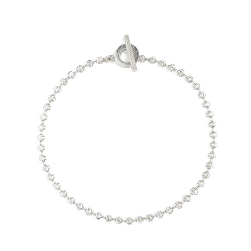 GUCCI/古馳 22春夏新款 純銀閃亮織紋珠鏈刻花織紋栓扣項(xiàng)鏈602736J84008106