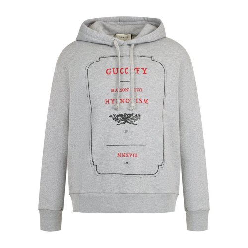 Gucci 古馳 男裝 服飾 Hypnotism印花連帽套頭衫 男衛(wèi)衣