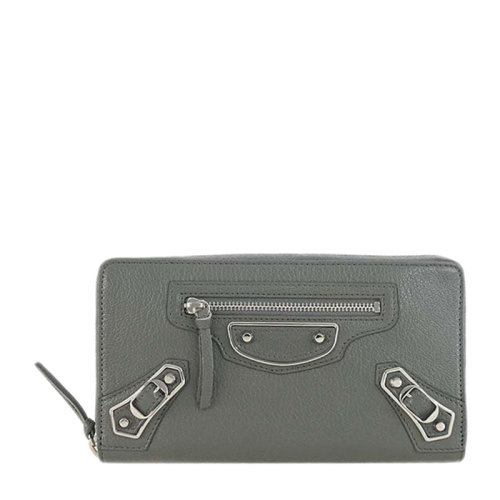 Balenciaga/巴黎世家 女士長款羊皮拉鏈錢夾錢包 390187-AQ40N-4030