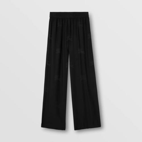  BURBERRY 22年秋冬 女士 馬術(shù)騎士絲質(zhì)提花闊腿褲 80650181