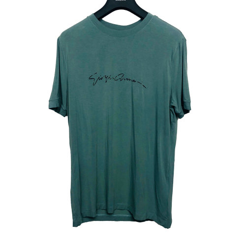 Giorgio Armani/喬治阿瑪尼/男士短袖T恤/綠色/185/104A