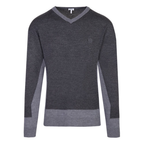 LOEWE/羅意威 男裝 男士 深灰色羊毛時(shí)尚針織衫/毛衣 H526Y14K67-1219