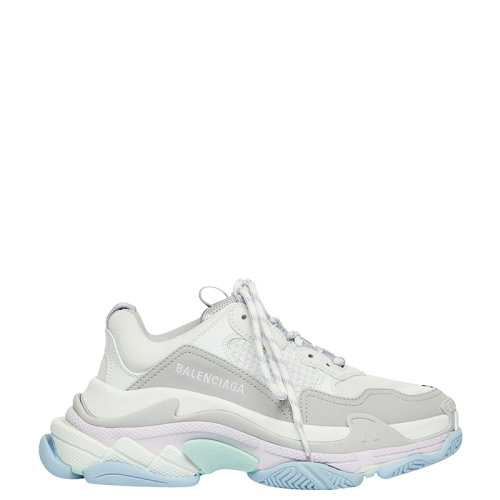 Balenciaga/巴黎世家      Triple S系列 女士白色灰色雙層泡沫和網(wǎng)布運(yùn)動(dòng)鞋524039W2CA19045