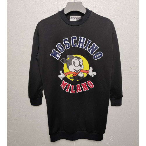 MOSCHINO/莫斯奇諾 黑色女士衛(wèi)衣裙 EA04540541瑕疵折扣