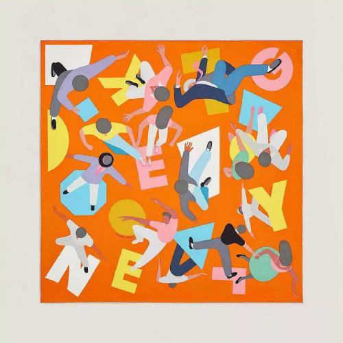  HERMES愛馬仕 22年秋冬 女士 圍巾 Carre 70 Hommage a Gene Kelly H983914S 08