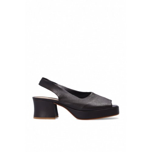 Bottega Veneta/葆蝶家 女士棕色皮革高跟鞋 658957 VBP40 2113