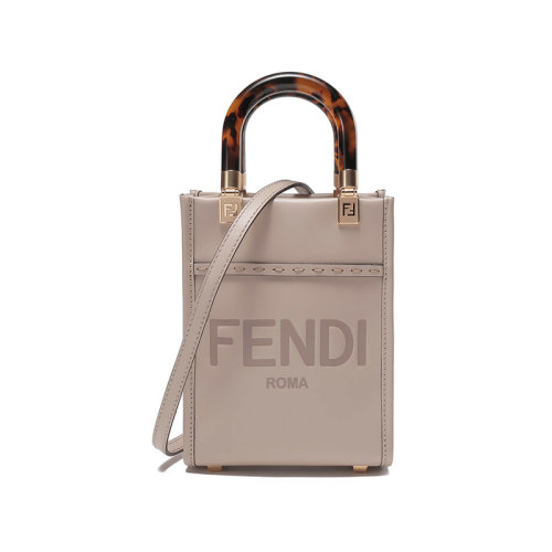 FENDI/芬迪女士Sunshine系列牛皮手提單肩斜挎包迷你款 8BS051 ABVL
