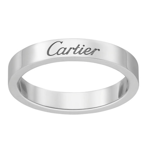 CARTIER/卡地亞 經(jīng)典C de Cartier系列 鉑金950/1000刻字CARTIER結(jié)婚求婚訂婚戒指  B4054000