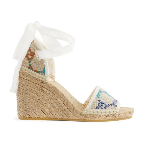  GUCCI古馳 22年秋冬 女士 女士防水臺草編鞋 652895 UFT80 8469