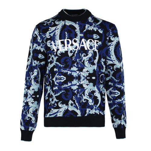 VERSACE/范思哲21新品字母刺繡logo男士針織衫/毛衣10011611A00790