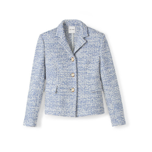 【21春夏新款】St.John/盛薔粗花呢針織外套女士夾克K6130F1