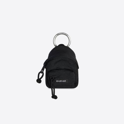  BALENCIAGA巴黎世家 22年春夏 女士 鑰匙扣 Micro Backpack Keyring in Black 6703542UPJY1000