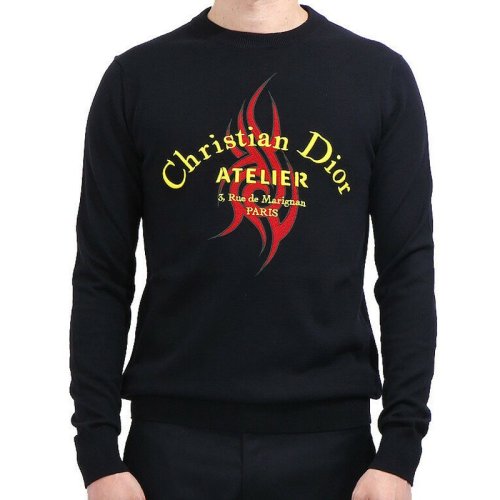  Dior Homme/迪奧桀傲 男士黑色羊毛衛(wèi)衣 833M694WT-151-983 PLFSX