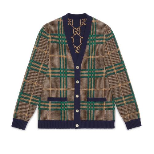  GUCCI古馳 22年秋冬 男士 雙面針織羊毛開(kāi)衫 696576 XKCFX 4682
