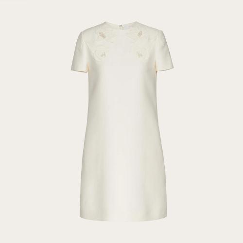  VALENTINO華倫天奴 22年秋冬 女士 連衣裙 ROBE COURTE BRODéE EN CREPE COUTURE XB0VAYZ11CF