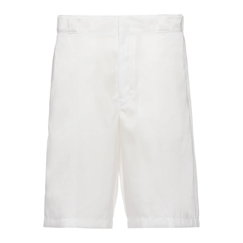 PRADA/普拉達(dá) 秋冬 Re-Nylon系列 男士白色再生尼龍百慕大短褲SPG32_1WQ8_F0009_S_182