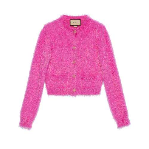  GUCCI古馳 22年秋冬 女士 拉絨羊毛針織開衫 697578 XKCEN 5614