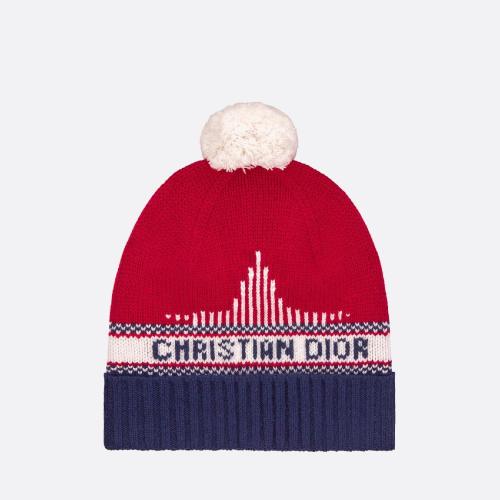  DIOR迪奧 22年秋冬 女士 帽子 Bonnet a pompon DiorAlps 25DAL707I170_C367