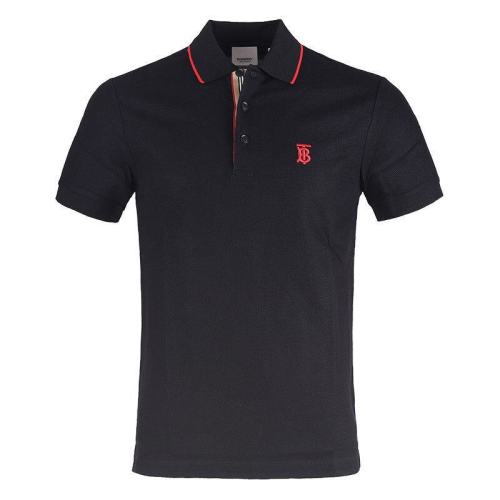  BURBERRY/博柏利 黑色logo刺繡男士Polo衫 80170031