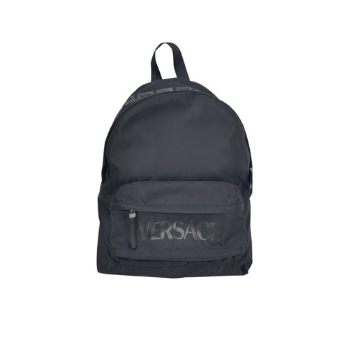 Versace 范思哲 黑色雙肩背包 正面字母logo