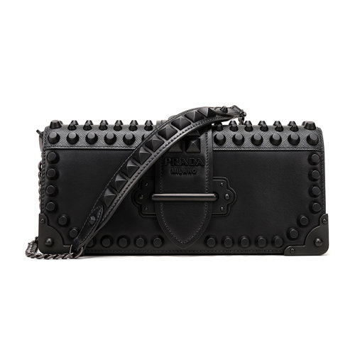 PRADA/普拉達 女士單肩包 牛皮鉚釘裝飾 1BF048 2BB0 V CNH
