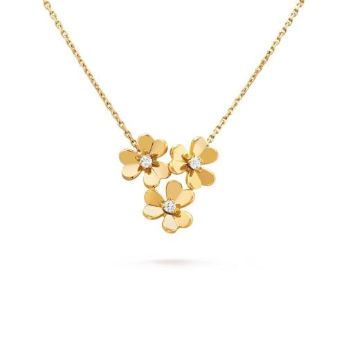  VCA梵克雅寶 22年秋冬 女士 吊墜 Frivole吊墜，3花，迷你款式 VCARP2DU00 預定商品2-8周發(fā)貨