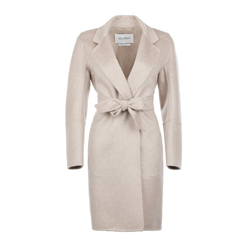 MaxMara/麥絲瑪拉22春夏山羊絨系帶女士大衣外套10110621000KAKI