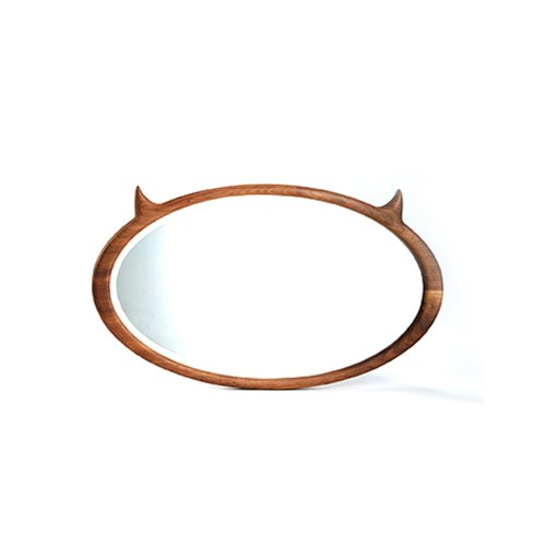 MINGAN/明暗 北美黑胡桃木 實(shí)木家具 小惡魔圓鏡