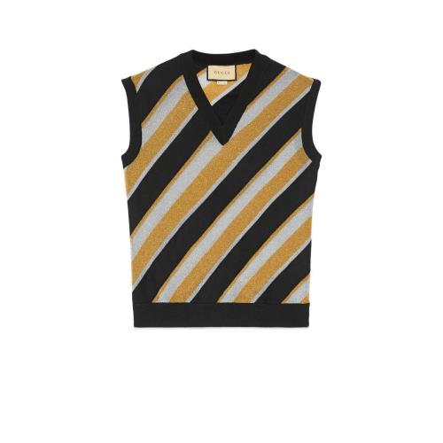  GUCCI古馳 22年秋冬 男士 條紋嵌花針織馬甲 716234 XKCP8 1152