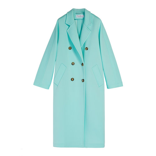 MaxMara/麥絲瑪拉 22年早春新款 MADAME2系列 女士綠色技術棉混紡雙排色101801大衣1901012106006