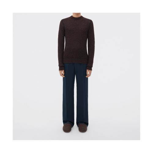  BV葆蝶家 22年秋冬 男士 針織衫 pull en maille de laine et mohair effet dentelle 720826V2