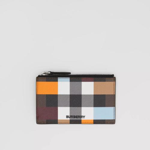  BURBERRY 22年秋冬 男士 拼色格紋拉鏈?zhǔn)娇ㄆ瑠A 80628751