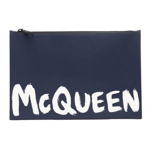 Alexander McQueen/亞歷山大麥昆22新品男士手拿包男士手包5604721AACG