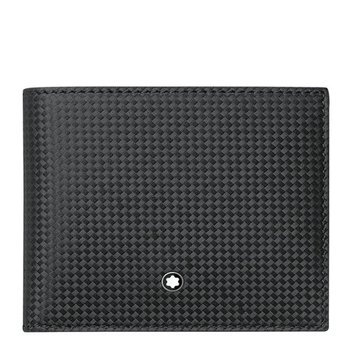 MontBlanc/萬寶龍 風(fēng)尚系列 男士黑色8個信用卡袋折疊錢包錢夾 111144